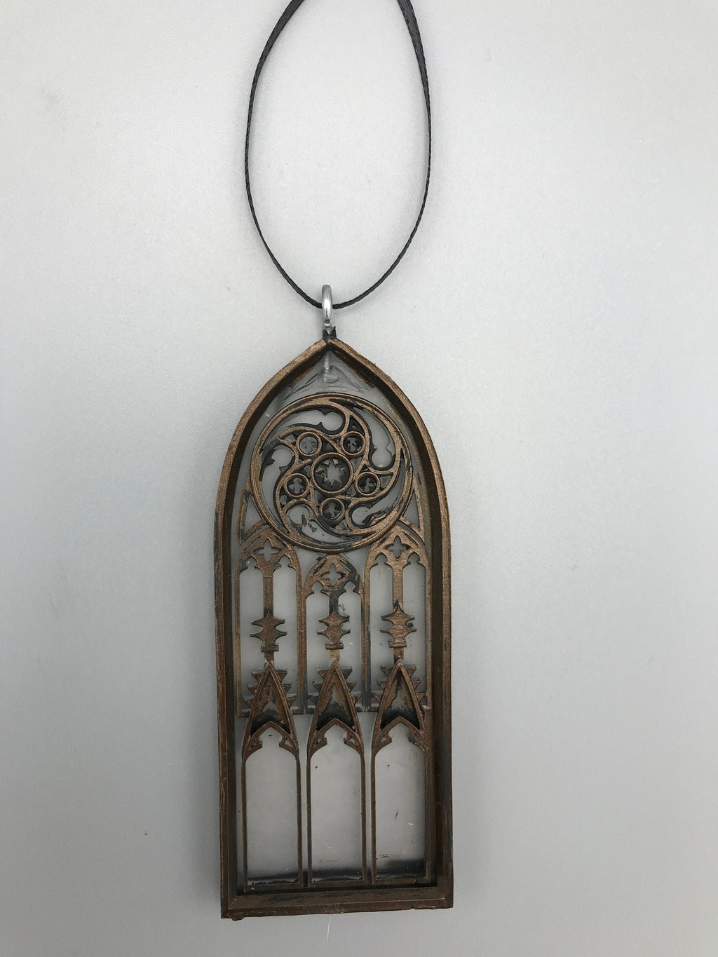 Gothic Cathedral Arch Ornament, Translucent | Unique Gothic Home Decor | Resin Medieval Architecture, Gothic Ornament Holiday Decor