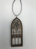 Gothic Cathedral Arch Ornament, Translucent | Unique Gothic Home Decor | Resin Medieval Architecture, Gothic Ornament Holiday Decor