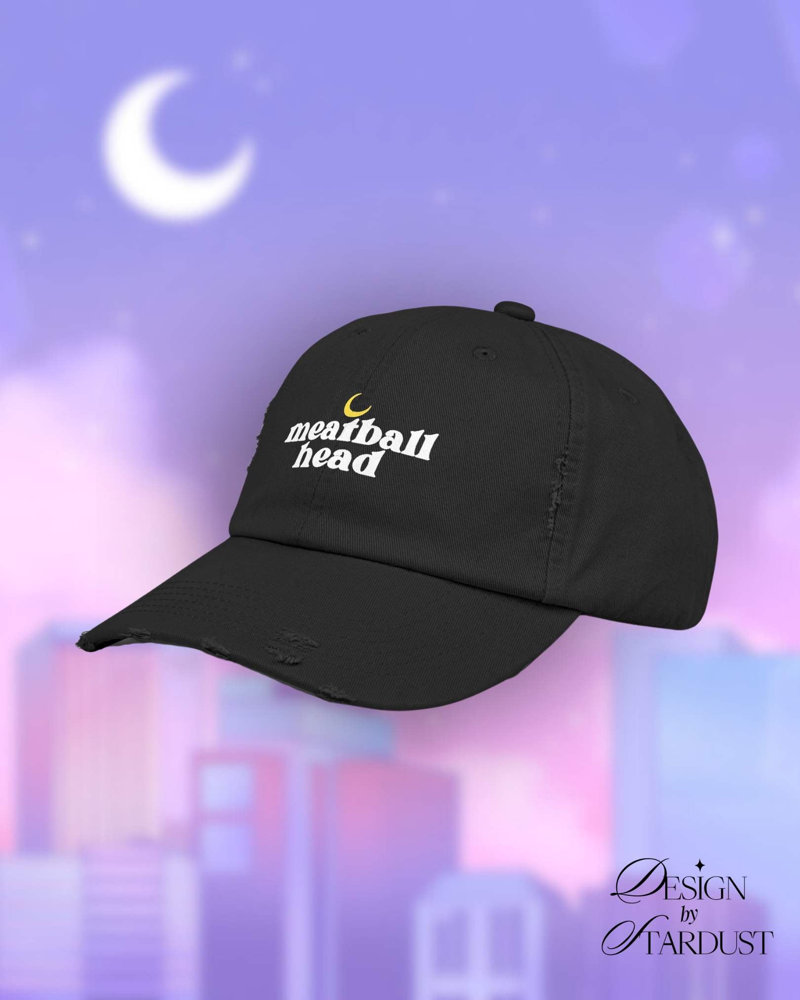 Meatball Head Distressed Cap