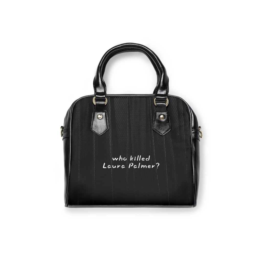 Shoulder Handbag — 'Who Killed Laura Palmer?' Retro Twin Portrait Noir Purse