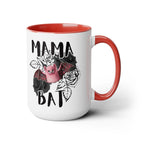 Mama Bat Mug Two-Tone Coffee Mugs, 15oz - view 10