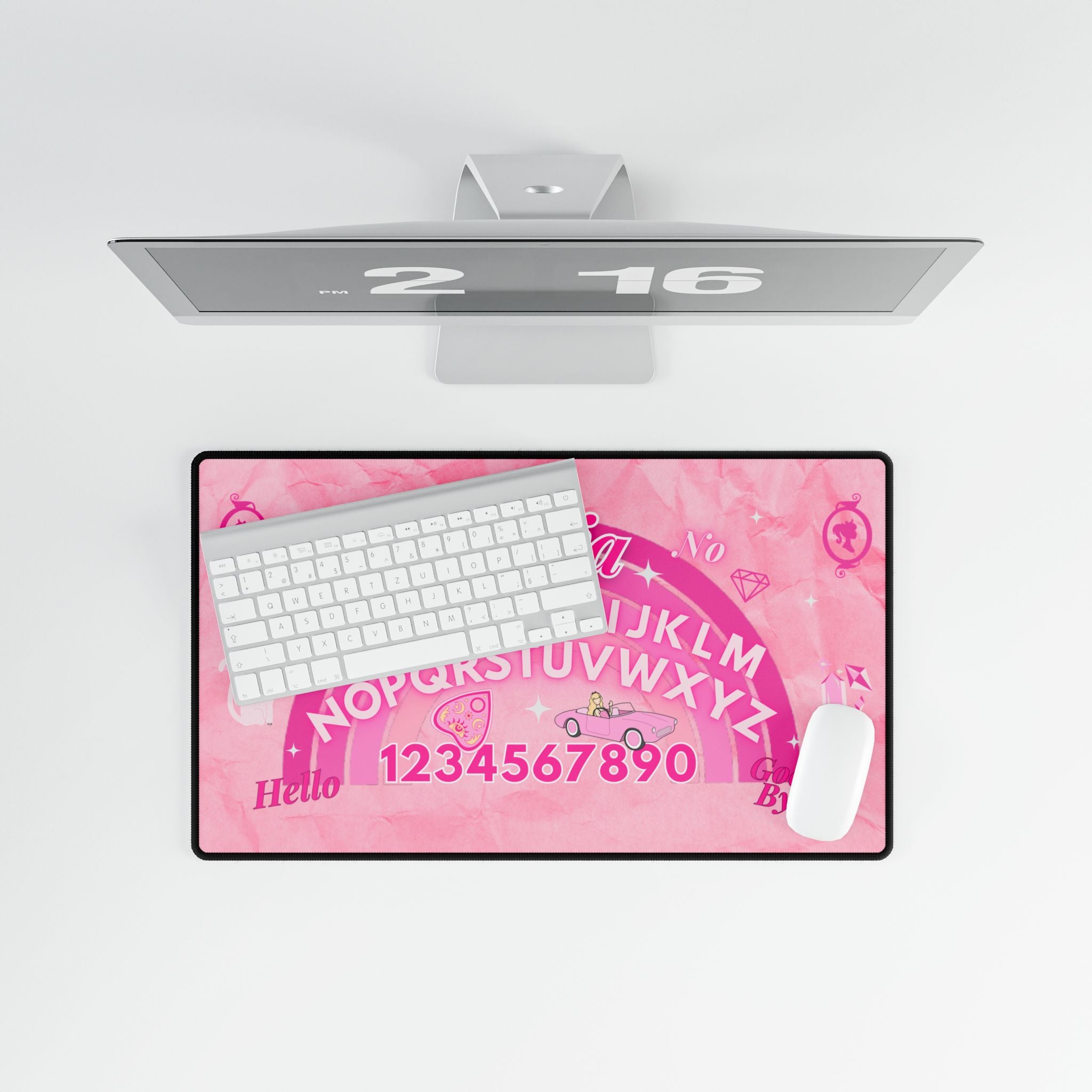 Pink Ouija Board Desk Mat