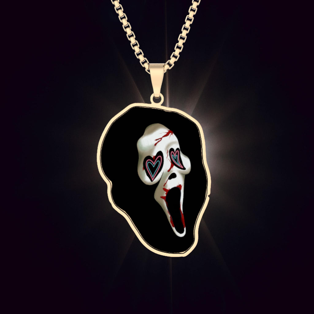 Ghost Scream Pendant Necklace