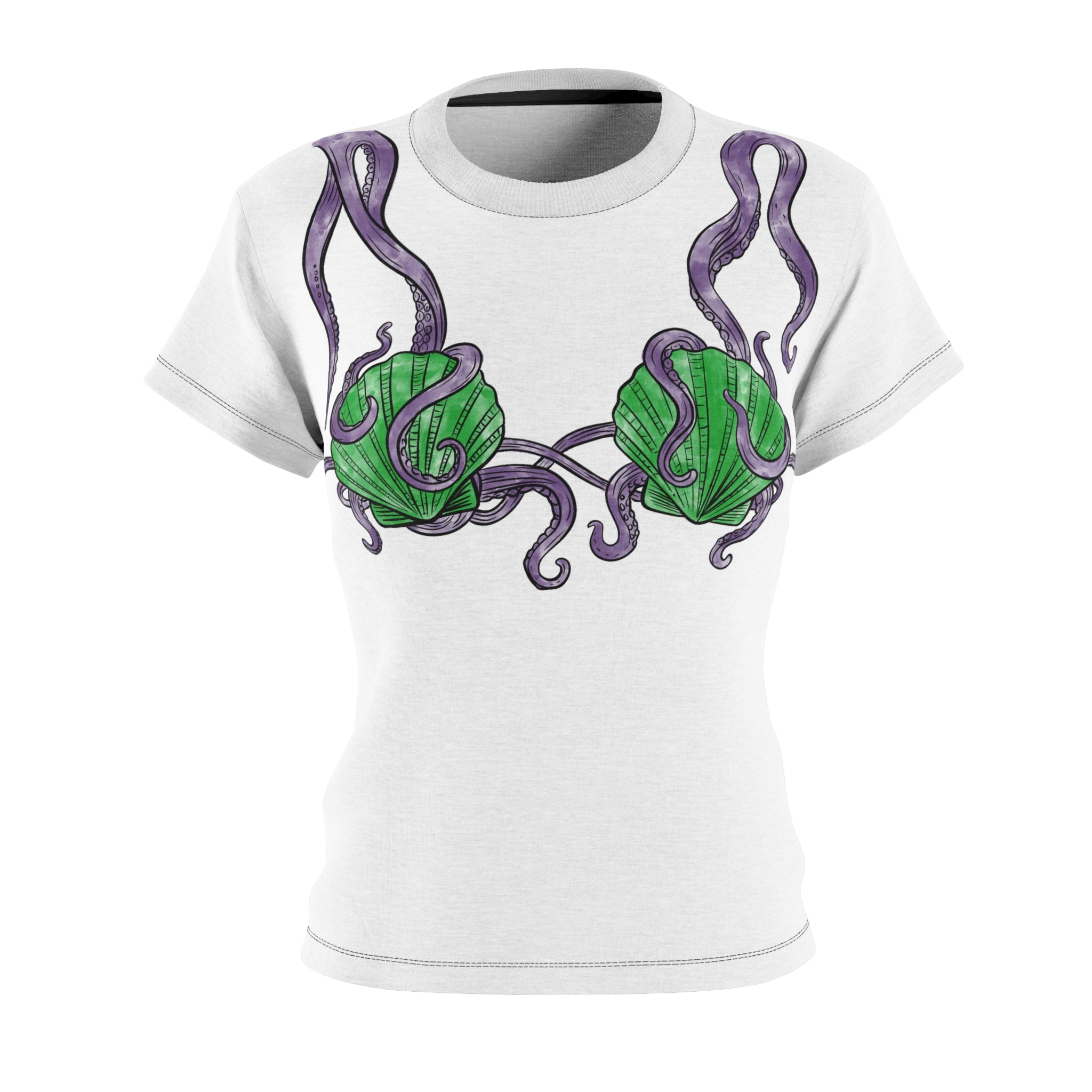Seashell Bra Women's Tee - Nautical Mermaid Bikini