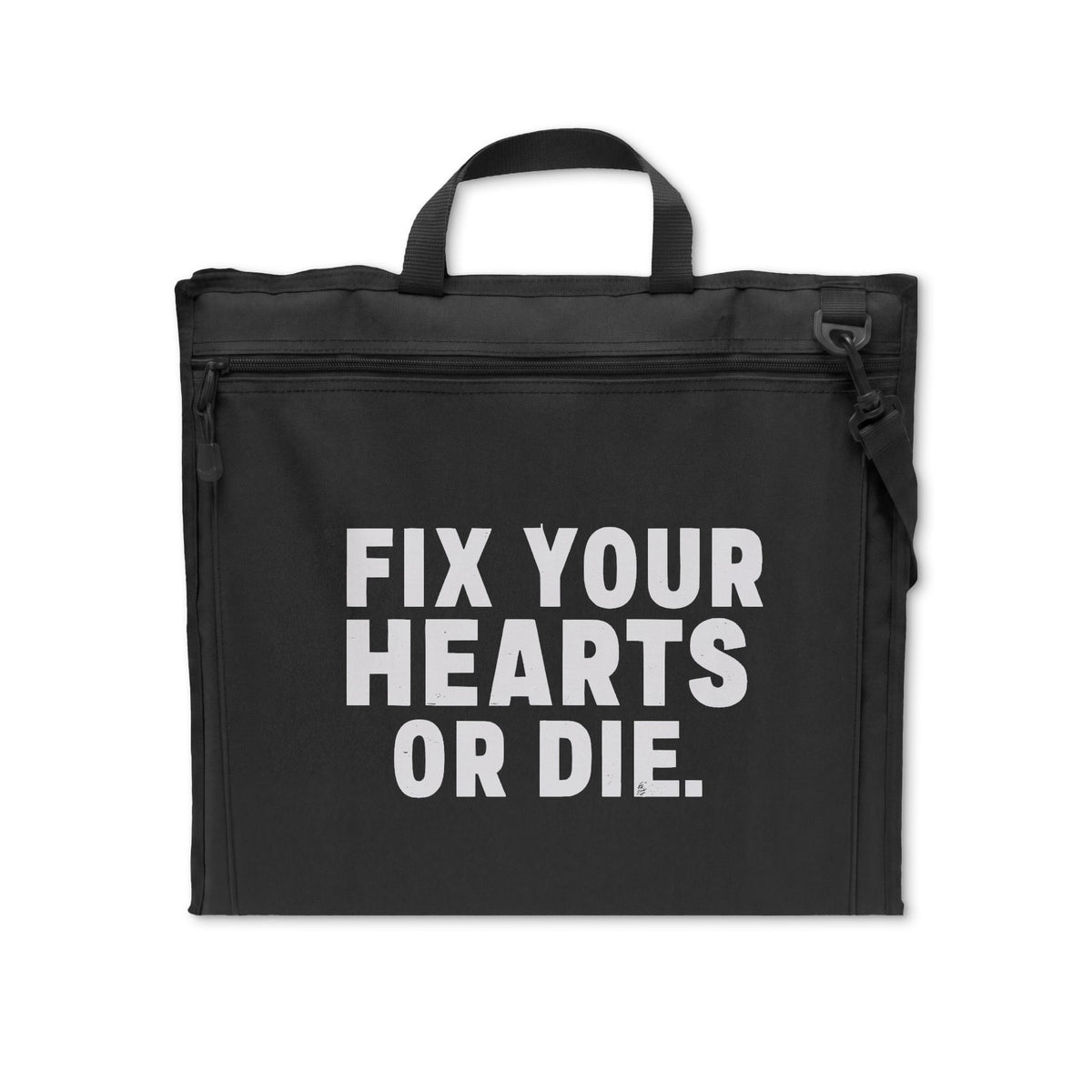 Stadium Seat — “Fix Your Hearts or Die.” Portable Padded Foldable Chair