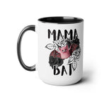 Mama Bat Mug Two-Tone Coffee Mugs, 15oz - view 6
