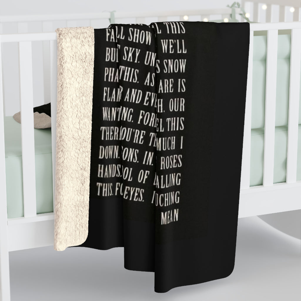 Sherpa Blanket with Demolition Lovers Lyric Print