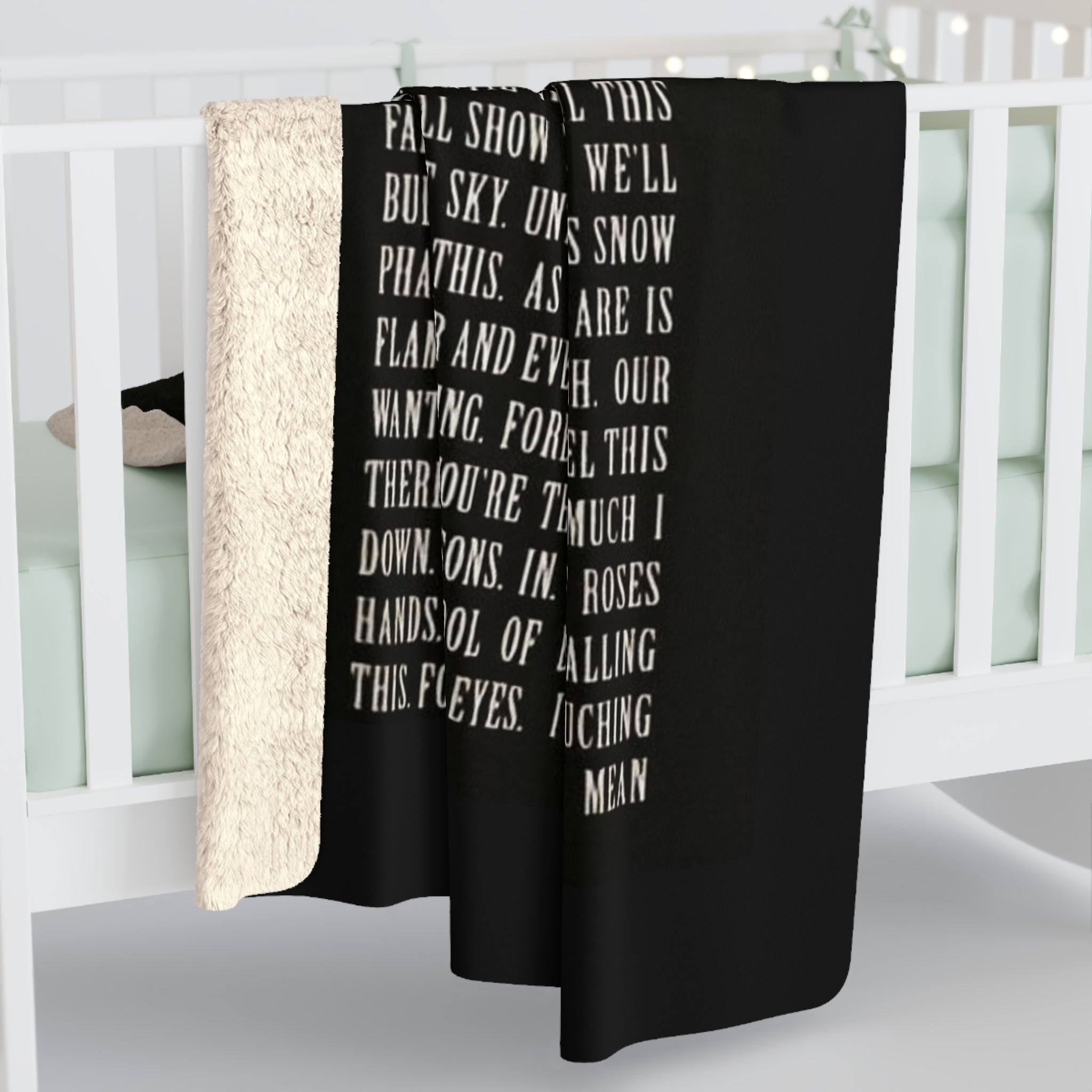 Sherpa Blanket with Demolition Lovers Lyric Print