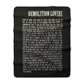 Sherpa Blanket with Demolition Lovers Lyric Print