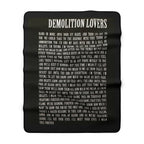 Sherpa Blanket with Demolition Lovers Lyric Print