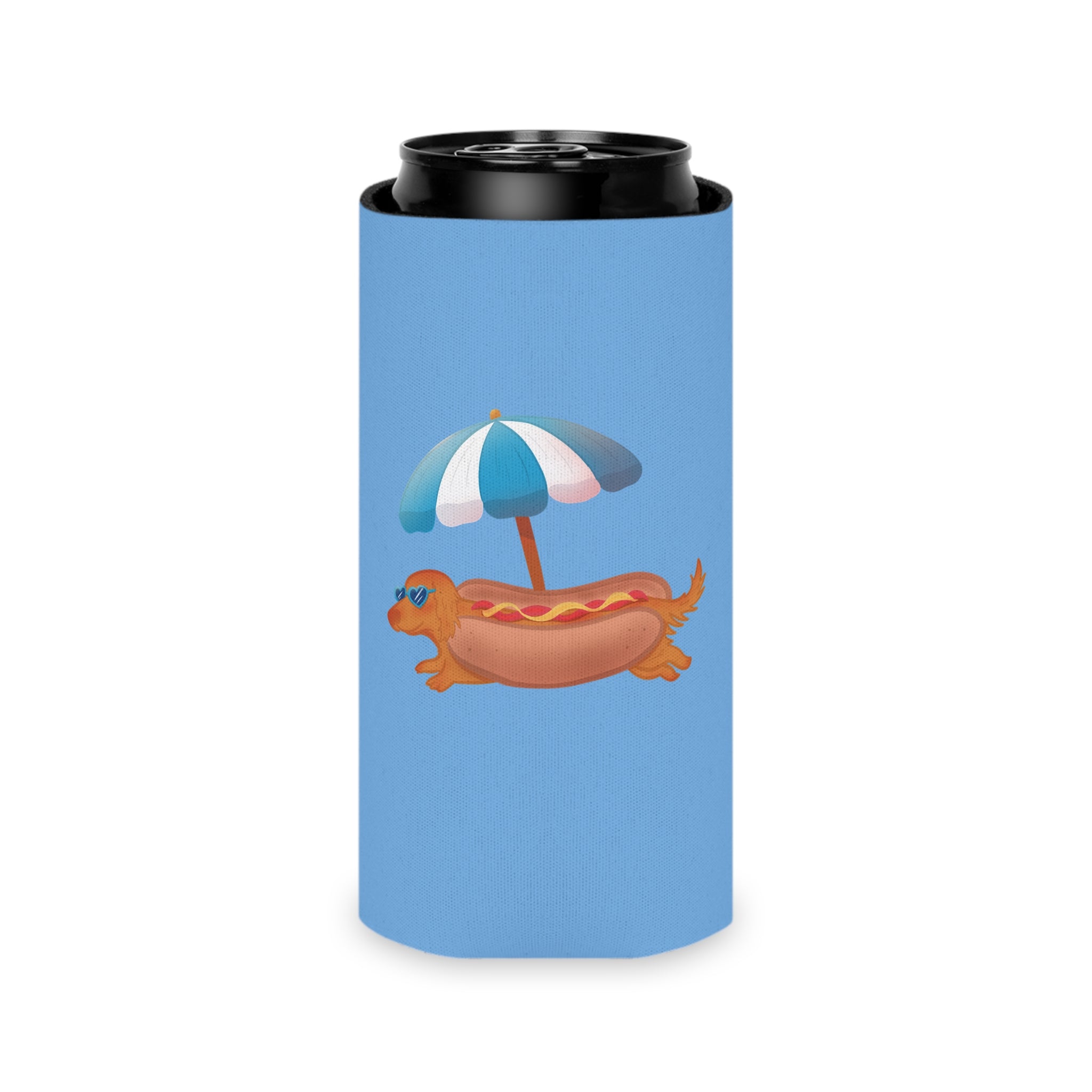Hot Dog Dachshund Koozie Slim Can