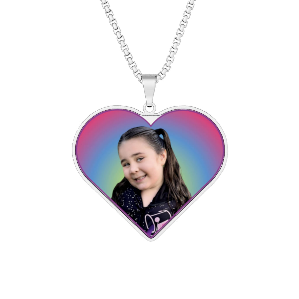 Customizable Heart Photo Pendant Necklace