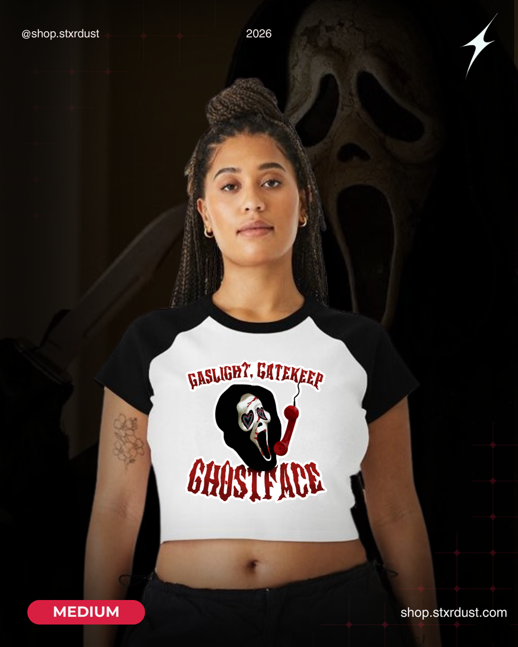 Gaslight, Gatekeep, Ghostface Raglan Tee