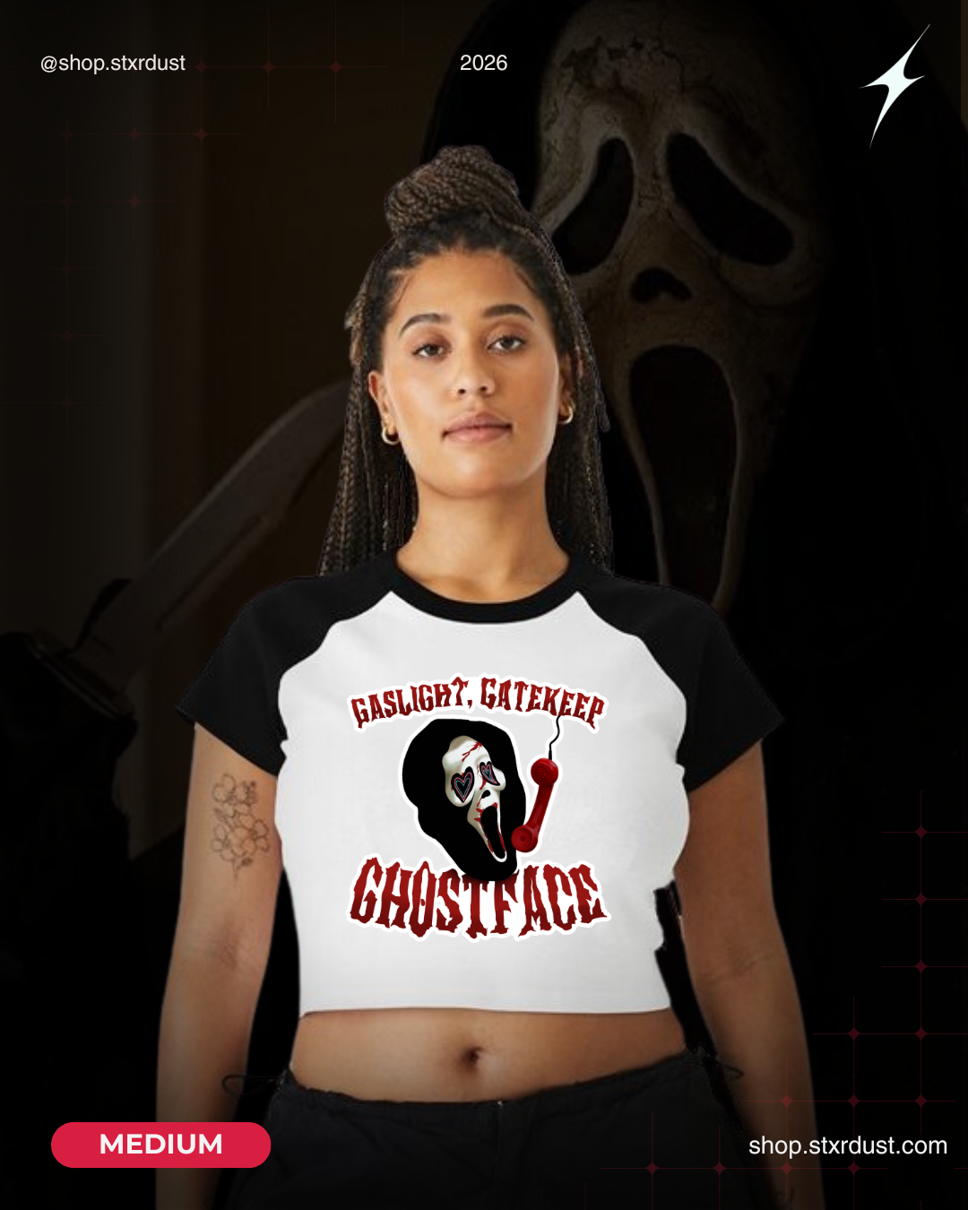 Gaslight, Gatekeep, Ghostface Raglan Tee
