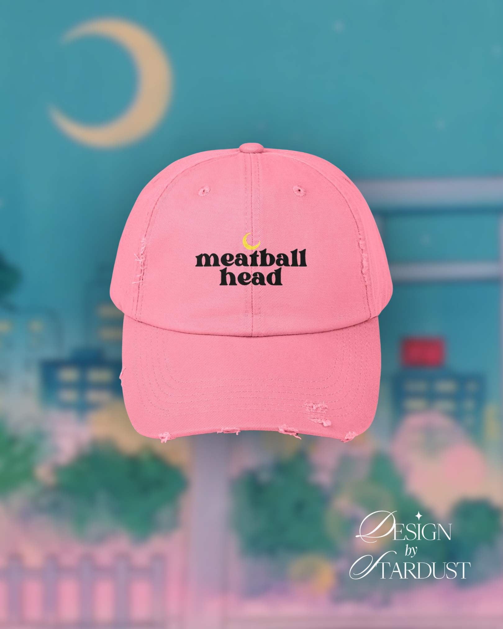Meatball Head Distressed Cap