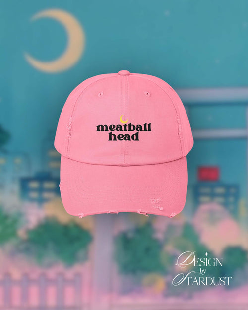 Meatball Head Distressed Cap
