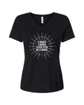 Please Fetch Me a Dagger V-Neck Charcoal Black TriBlend