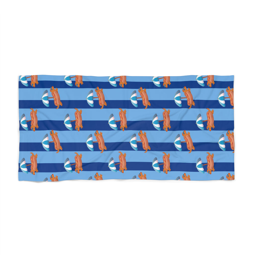 Hot Dog Dachshund Beach Towel