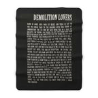 Sherpa Blanket with Demolition Lovers Lyric Print