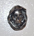 Santa Muerte/ Grim Reaper Magnet, Hand Painted Resin Sculpture | Mythic Fantasy Decor | Santa Muerte Magnet for Fantasy and Gothic Decor