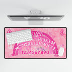 Pink Ouija Board Desk Mat