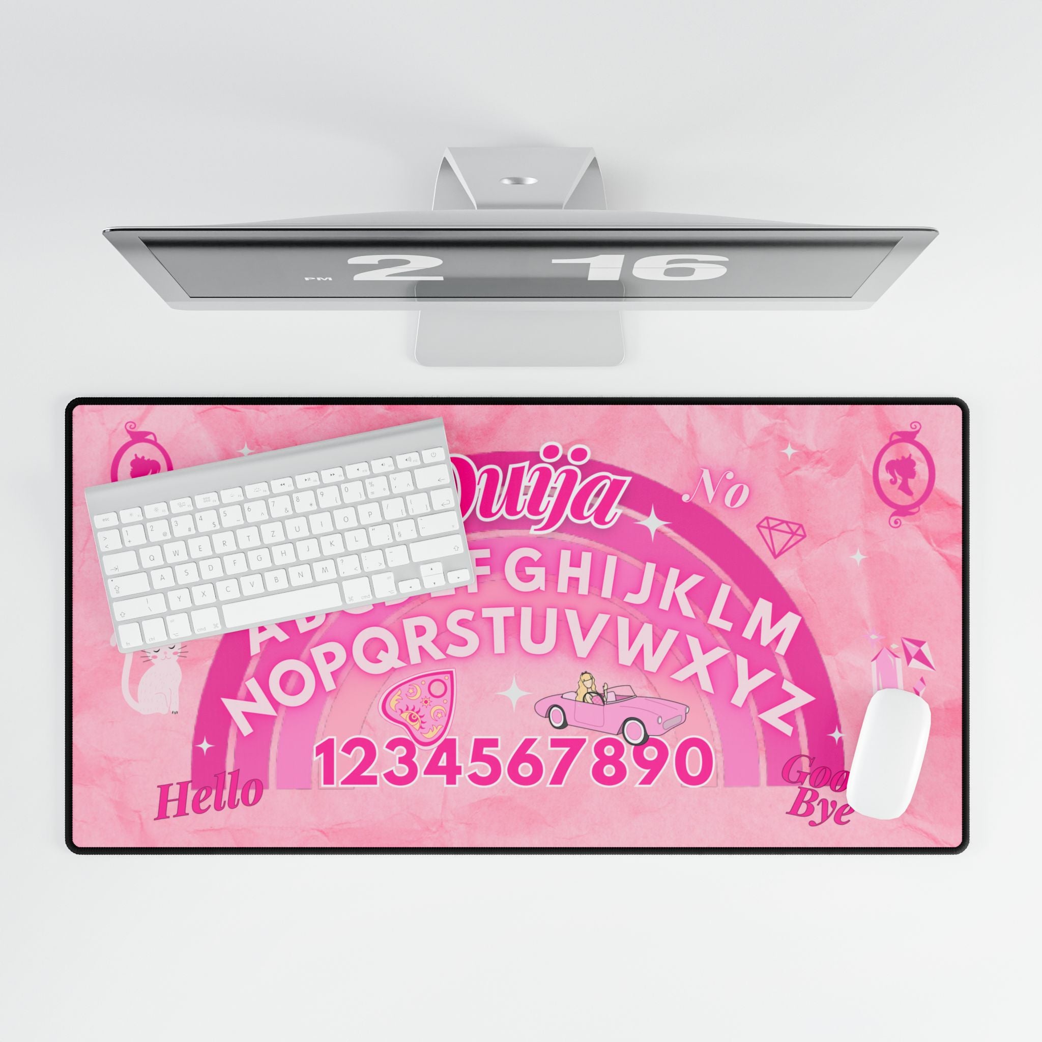 Pink Ouija Board Desk Mat