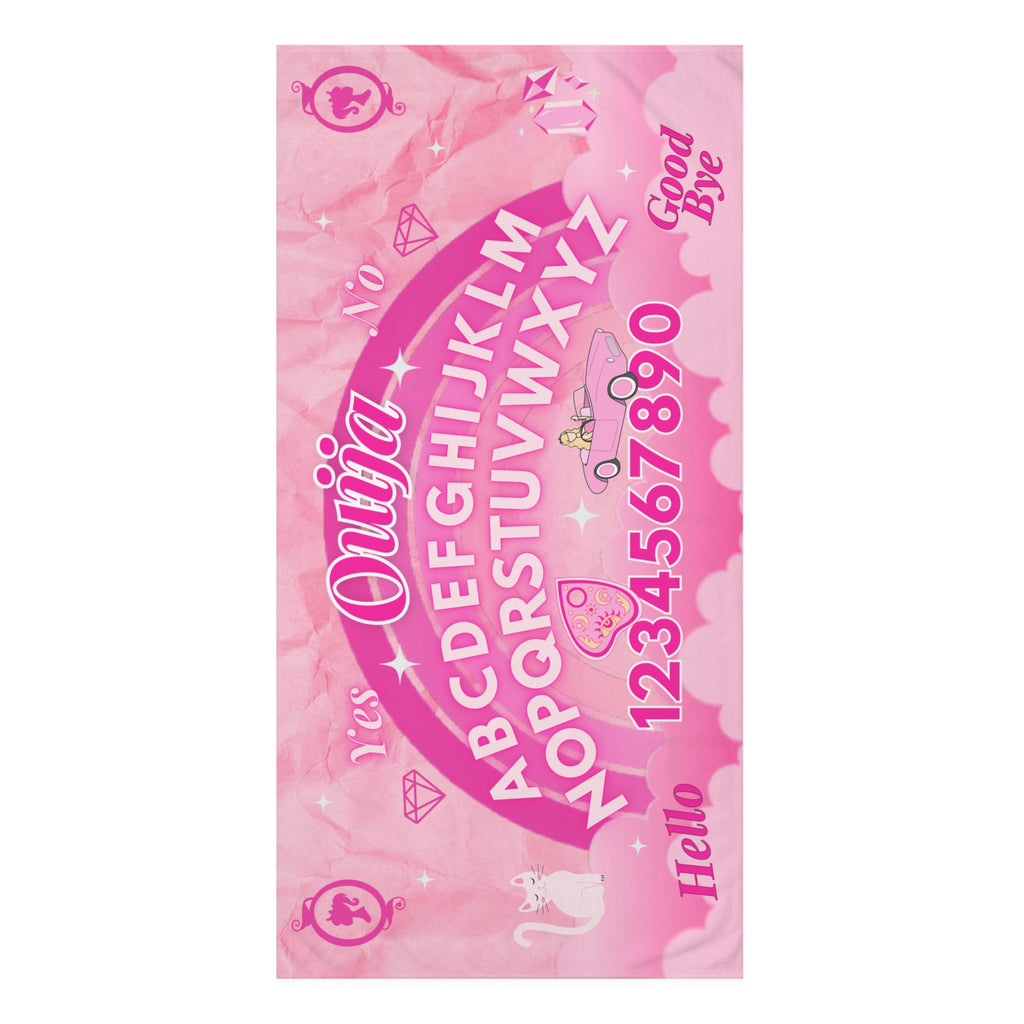 Barbie Ouija Beach Towel White 30" × 60"