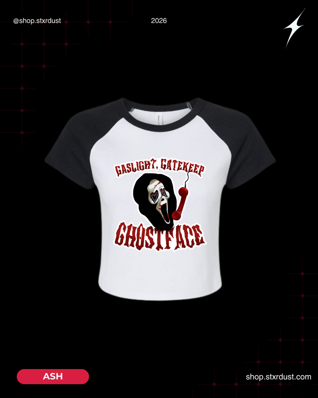 Gaslight, Gatekeep, Ghostface Raglan Tee