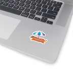 Dachshund Hot Dog Sticker | Summer Beach Pup Kiss-Cut Decal