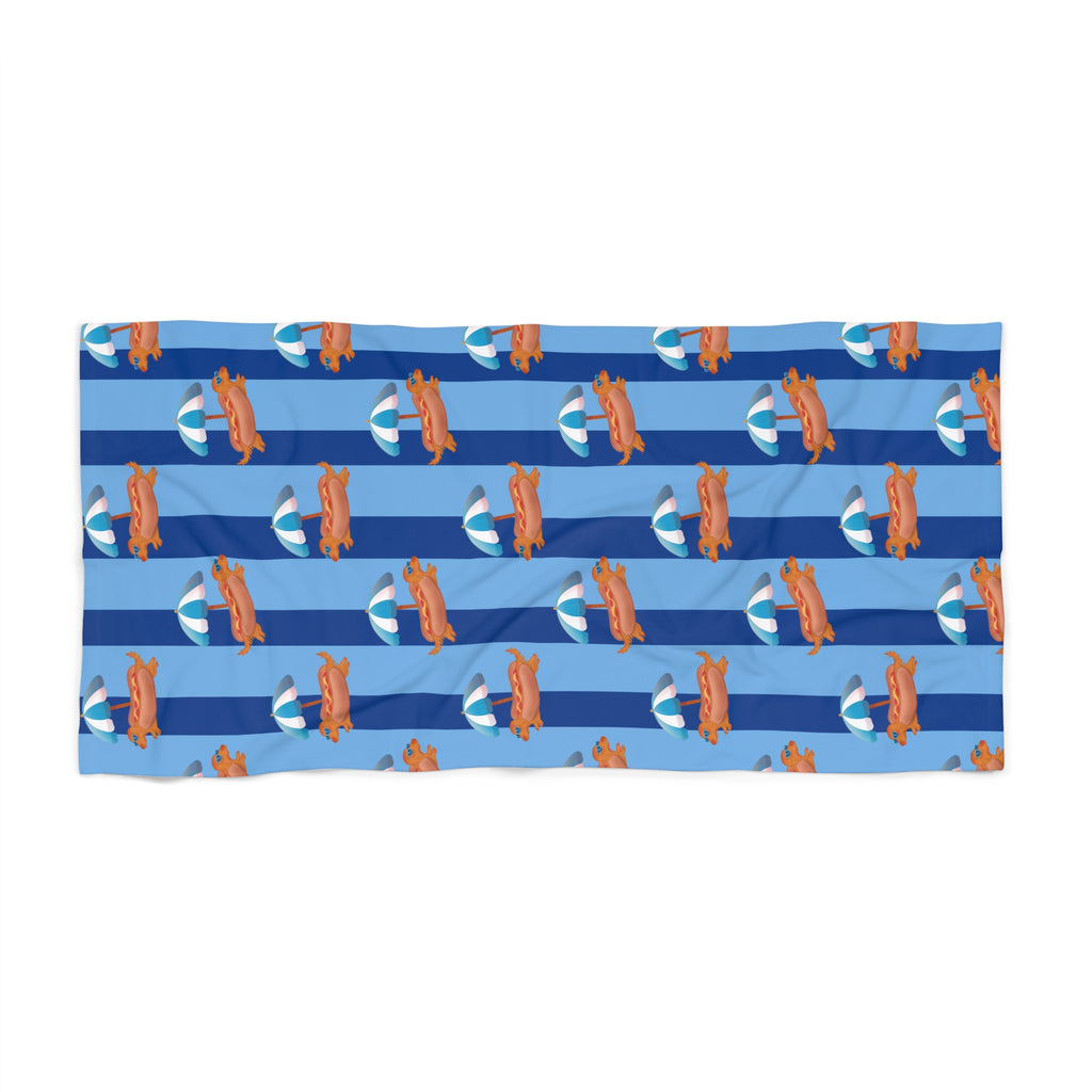 Hot Dog Dachshund Beach Towel