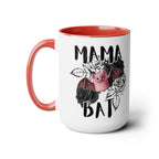 Mama Bat Mug Two-Tone Coffee Mugs, 15oz - view 8