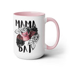 Mama Bat Mug Two-Tone Coffee Mugs, 15oz - view 5