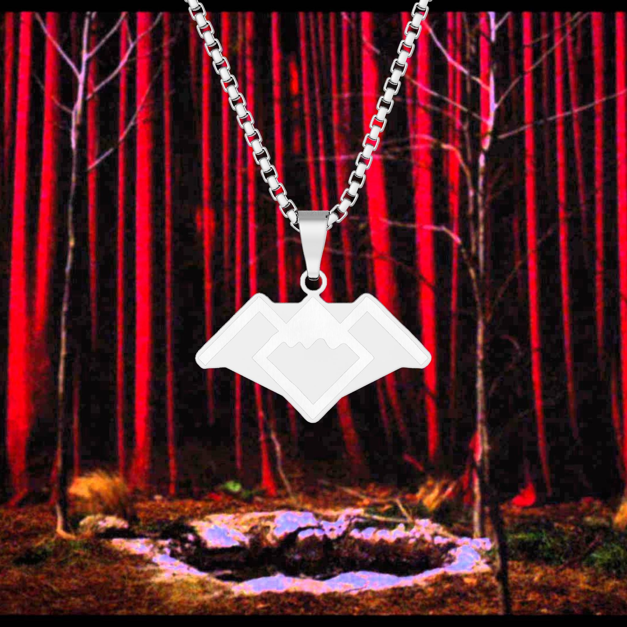 Twin Peaks Symbol Pendant Necklace