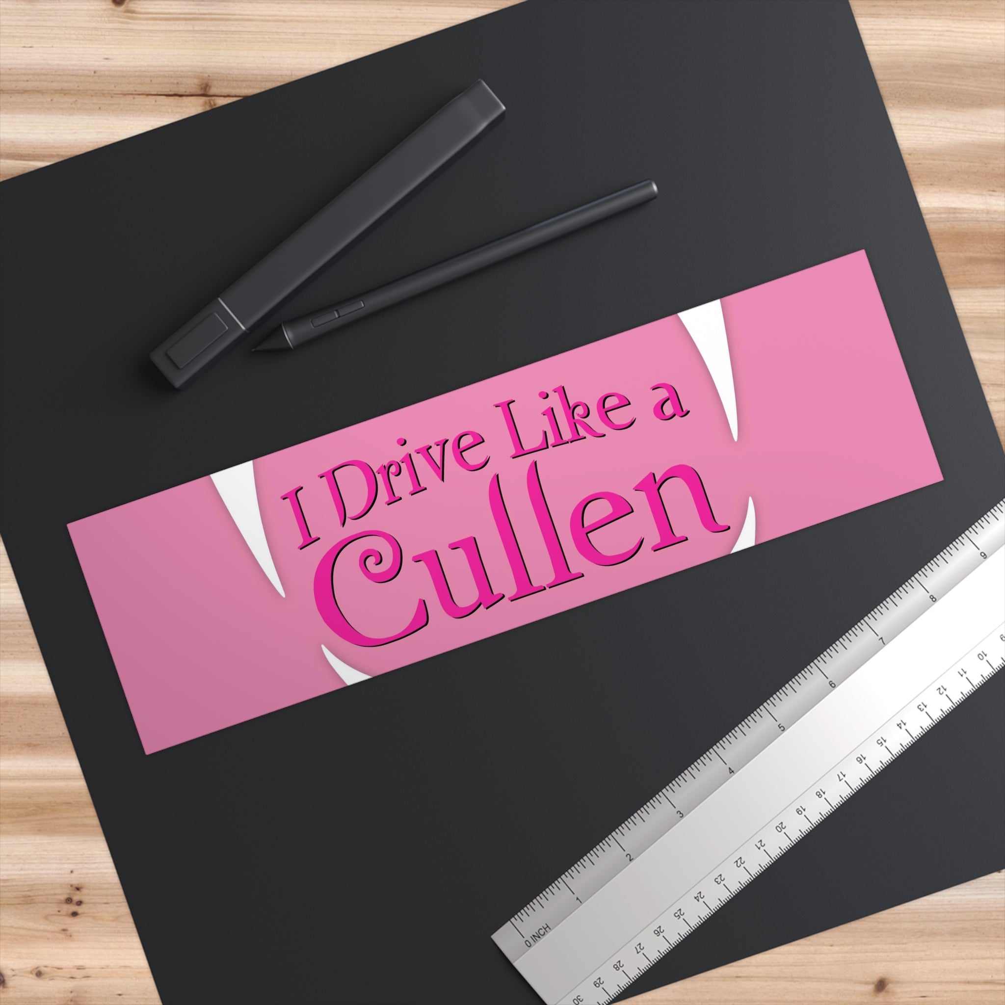 I Drive Like a Cullen Bumper Stickers Teen Goth Car Accessories 11.5" × 3" Rectangle White