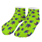 The Perfect Music Festival Socks (5 Pairs) Sweat-proof, Odor-proof, Breathable 420 Weed Leaf Ankle Socks - view 5