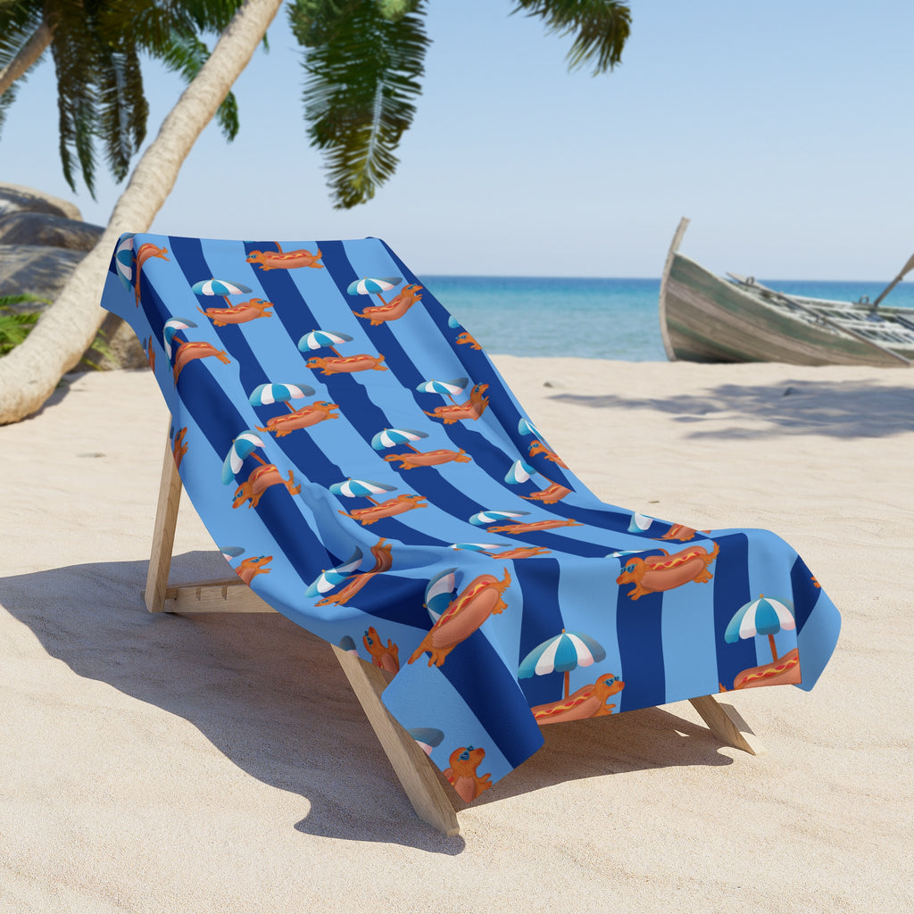 Hot Dog Dachshund Beach Towel