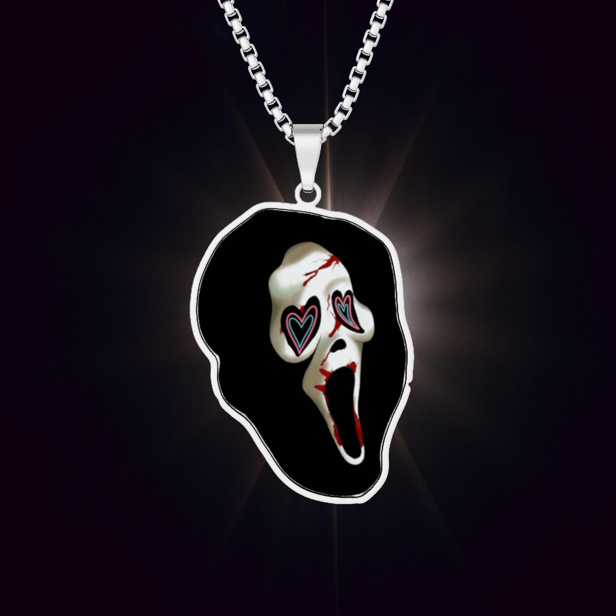 Ghost Scream Pendant Necklace
