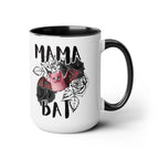 Mama Bat Mug Two-Tone Coffee Mugs, 15oz - view 7