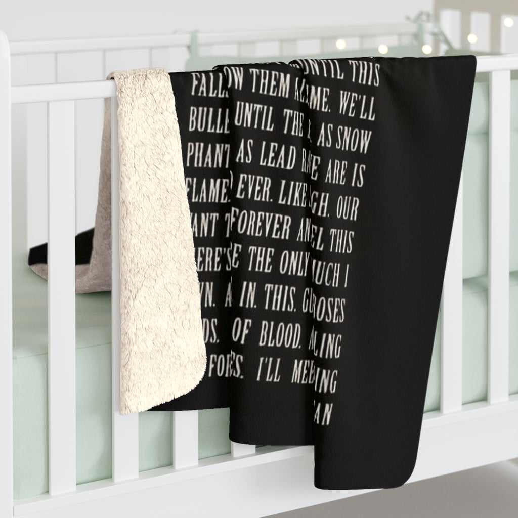 Sherpa Blanket with Demolition Lovers Lyric Print