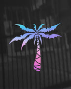 Bats Palm Tree Vinyl Decal