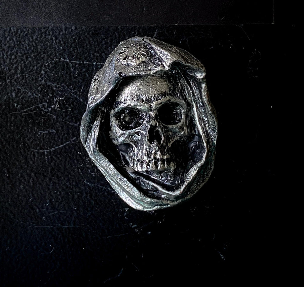 Santa Muerte/ Grim Reaper Magnet, Hand Painted Resin Sculpture | Mythic Fantasy Decor | Santa Muerte Magnet for Fantasy and Gothic Decor