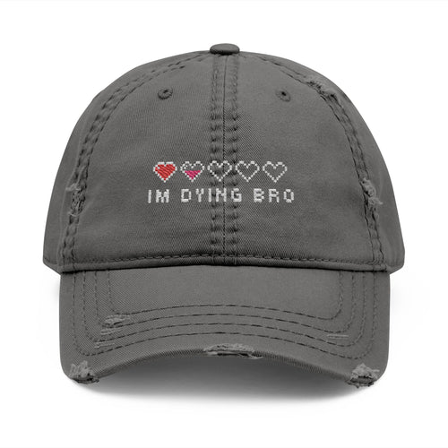I'm Dying Bro - Embroidered Cap Charcoal Grey One size