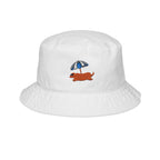 Embroidered Beach Dachshund Bucket Hat — Cute Summer Umbrella Dog Cap