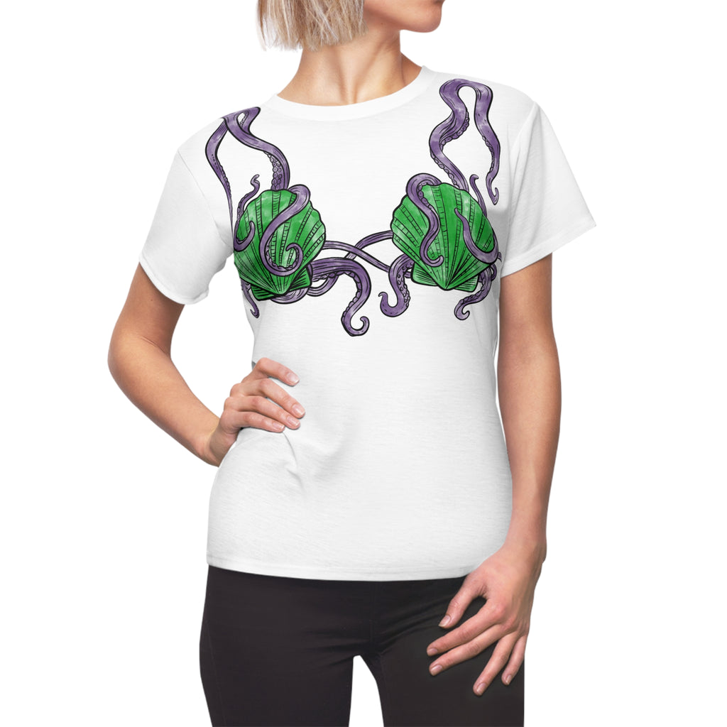 Seashell Bra Women's Tee - Nautical Mermaid Bikini