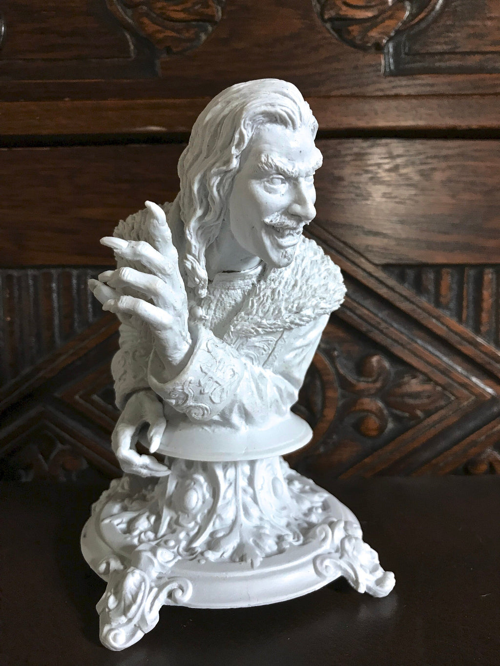 Dracula: Vlad the Impaler Bust | Legendary Vampire Figurine | Victorian Gothic Undead Creature | Dark Art Gift and Spooky Home Decor