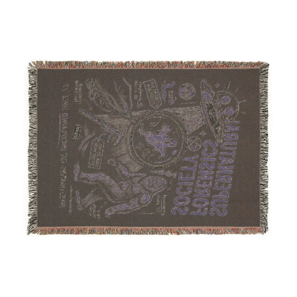 Woven Blanket — Supernatural Forensics Society Vintage Badge Throw