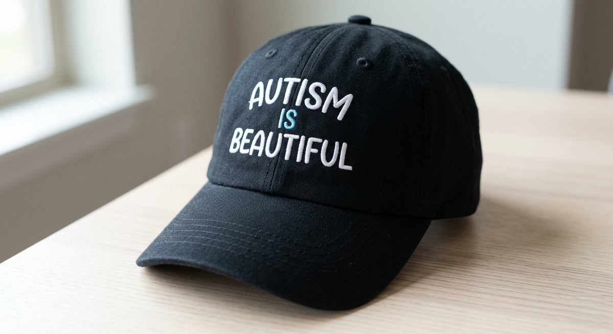 Autism is Beautiful, black hat, autism awareness merch