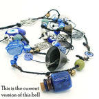 Witch's Bell: Glass Evil Eyes, Pentacle, Charms, Beads - Handcrafted