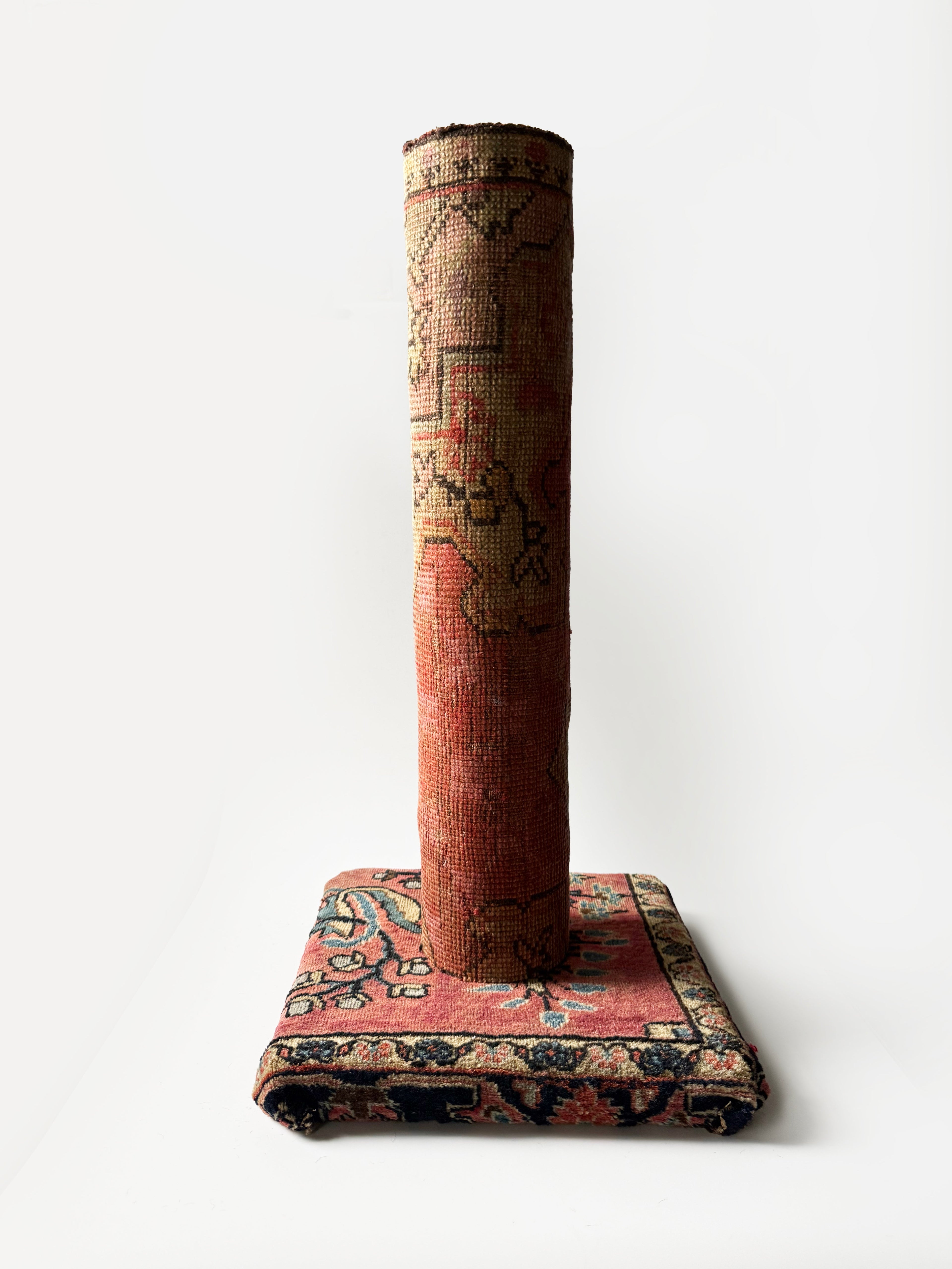 Vintage Rug Cat Scratchers Red pink