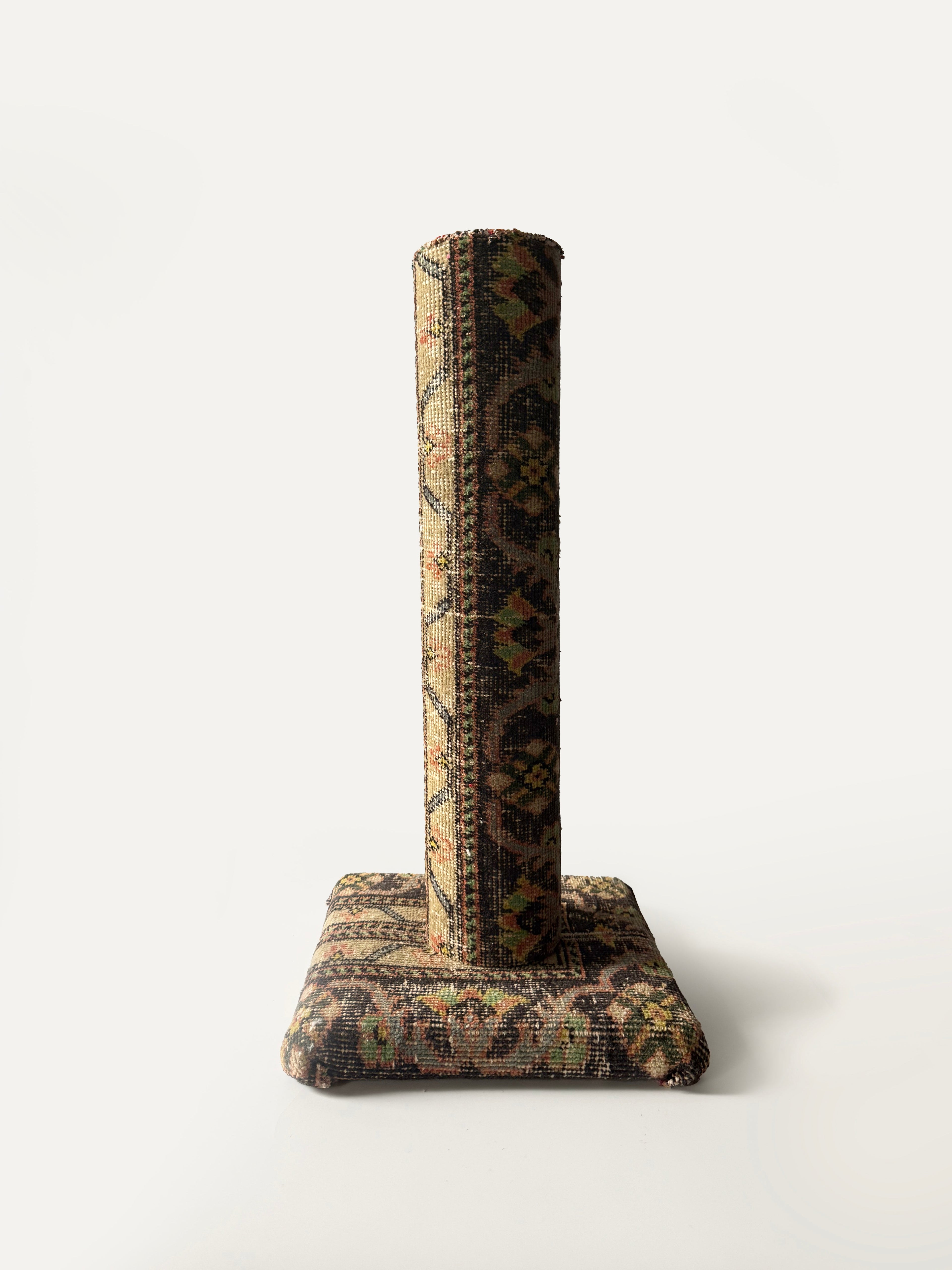 Vintage Rug Cat Scratchers Brown with rust green and blue details